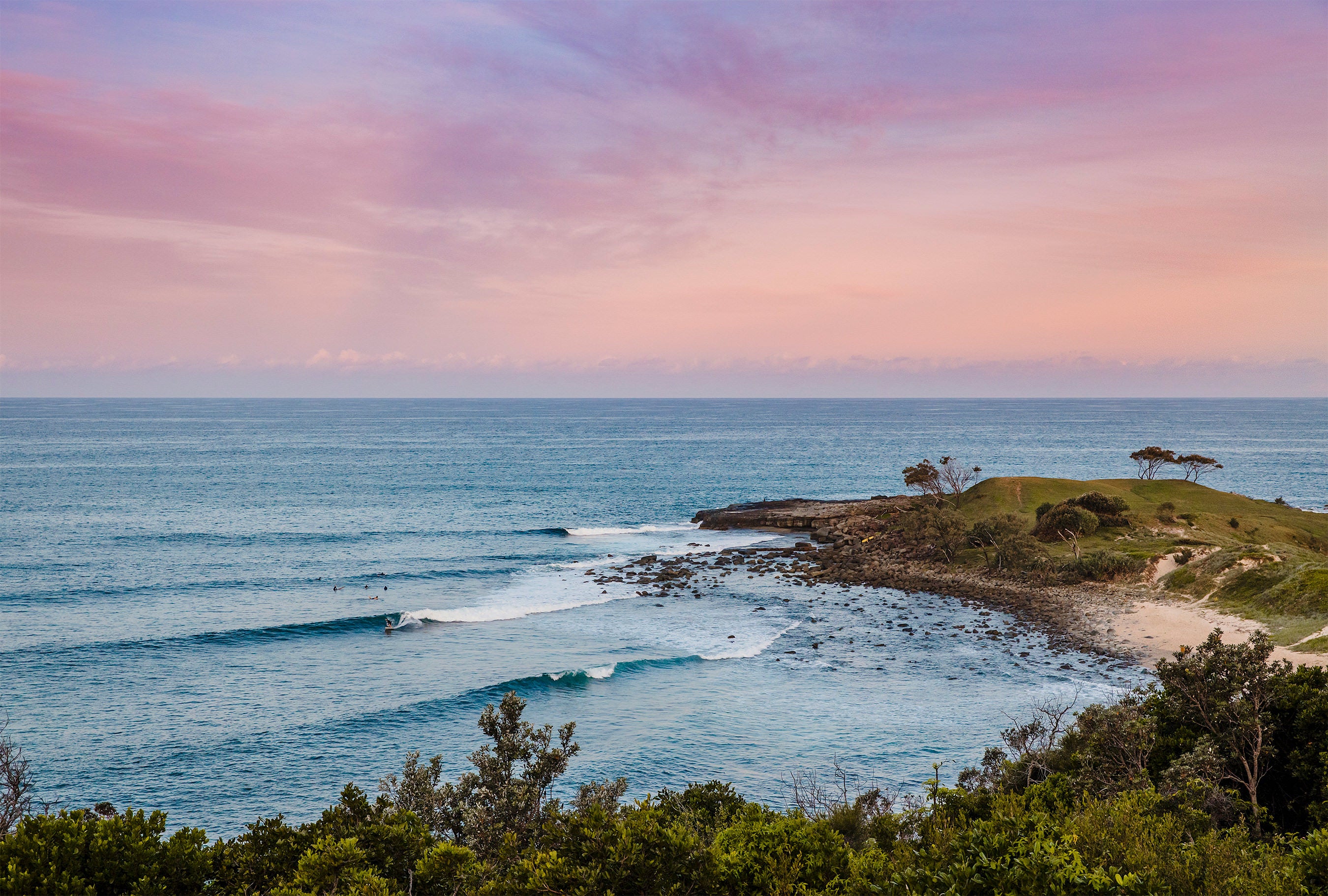 Sunset at The Point, Angourie